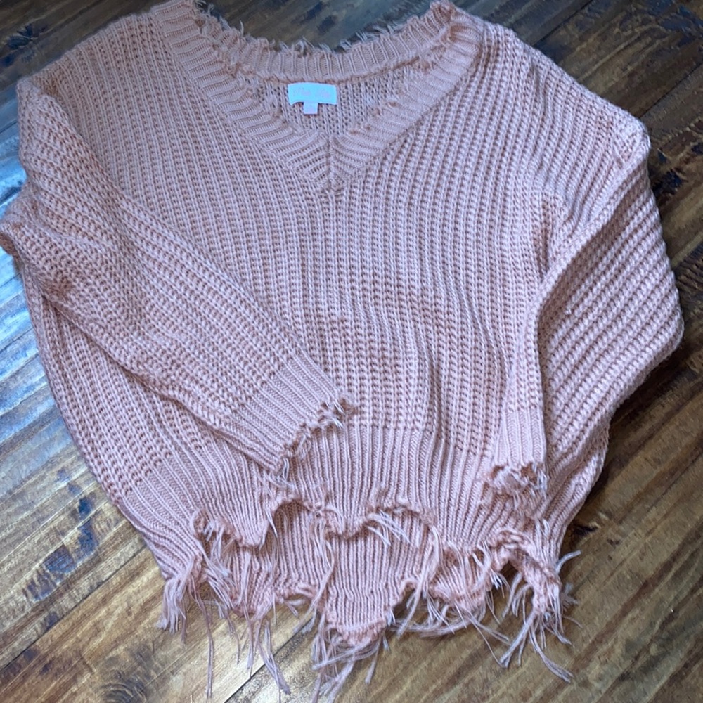 Pink Lilly Mauve Knit Sweater Size S